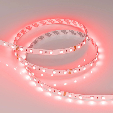 Лента RT-B60-10mm 24V RGB (14.4 W/m, IP20, 5060, 5m) (ARL, Открытый)