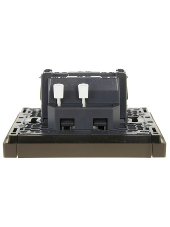 Фортепиано серый переключатель перекрестный 1кл скрытая 10А IP20 